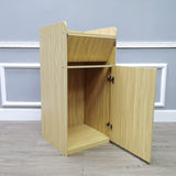 39.5X20X20" Black Fast Food Trash Bin Receptacle w/Hinged Door Recessed Tray Top 119231