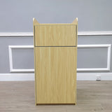 39.5X20X20" Black Fast Food Trash Bin Receptacle w/Hinged Door Recessed Tray Top 119231