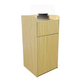 39.5X20X20" Black Fast Food Trash Bin Receptacle w/Hinged Door Recessed Tray Top 119231