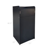 Restaurant Trash Bin Fast Food Garbage Receptacle Tray Holder Up To 36 Gallons 119232-BLACK