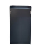 Restaurant Trash Bin Fast Food Garbage Receptacle Tray Holder Up To 36 Gallons 119232-BLACK