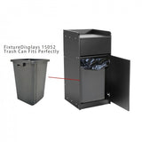 Restaurant Trash Bin Fast Food Garbage Receptacle Tray Holder Up To 36 Gallons