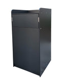 Restaurant Trash Bin Fast Food Garbage Receptacle Tray Holder Up To 36 Gallons 119232-BLACK