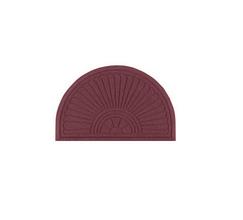 6' x 3.3' Semi Circle Entry Mat   Maroon 119241