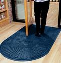 4 x 5.9 Entry Mat with One Semi Circle End   Blue 119249