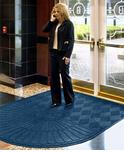3 x 5.5 Entry Mat with One Semi Circle End   Blue 119257