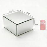 10.25x10.25x5.25Rectangular Glass Mirror Risers 6 sided 11926 3