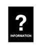 7 x 11 Stanchion Sign with ? INFORMATION Message, Single Sided   Black 119310