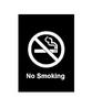 7 x 11 Stanchion Sign with NO SMOKING Message & Symbol, Single Sided   Black