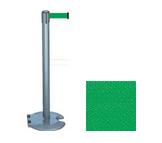 39 Gray Stanchion Post with 7.5' Retractable Belt   Green 119332