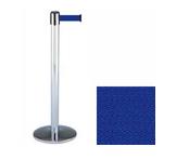 38 Chrome Stanchion Post with 13' Retractable Belt   Blue 119341