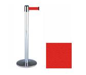 38 Chrome Stanchion Post with 13' Retractable Belt   Red 119348