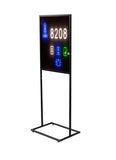 Poster Stand for Floor, Top Insert, 2 Sided, with Floor Levelers   Black