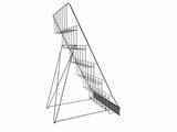 6 Tiered Wire Display Rack for Tabletops Open Shelves with Header Black Rack 119352