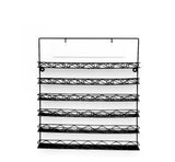 FixtureDisplays? 22 X 24 X 2 Black 6 Tiers Nail Polish Rack, 21.6 X 1.57 X 1.2 Shelf, for Cosmetic and Beauty Stores 119353