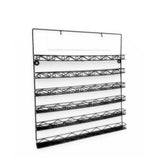 FixtureDisplays? 22 X 24 X 2 Black 6 Tiers Nail Polish Rack, 21.6 X 1.57 X 1.2 Shelf, for Cosmetic and Beauty Stores 119353
