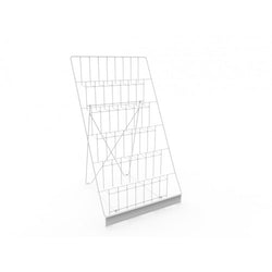 6 Tiered 18w Wire Display Rack for Tabletops, 2.5 Open Shelves, with Heade