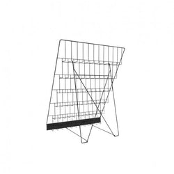 FixtureDisplays 6-Tiered Black Wire Display Rack 25.0 x 24.3 x 20.0 for Tabletops, 2.5 Open Shelves, Greeting Card, Book, Craft, CD, DVD 119355