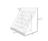 6 Tiered Wire Display Rack Tabletops Literature Holder 2.5 Open Shelves