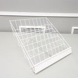 4Tier 18X16X14 Wire Display Rack Literature Greeting Card Magazine Book Tabletop 119361-WHITE