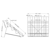 4Tier 18X16X14 Wire Display Rack Literature Greeting Card Magazine Book Tabletop 119361-WHITE