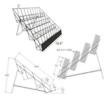 4-Tier 18X16X14" Wire Display Rack Literature Brochure CD Book Greeting Card 119361