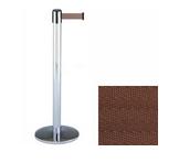 38 Chrome Stanchion Post with 7.5' Retractable Belt   Brown 119378