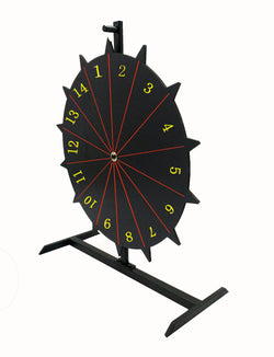 18 Write on Prize Wheel 14 Slots Countertop Luckydraw Spinner   Black 119553