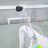 30x18x20" large Clear Acrylic Raffle Drum Metal Stand, Lucky Draw Ticket Box 119569