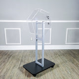 Acrylic Raffle Drum with Wheels, Floorstanding - Clear & Black 23X15X45 119571