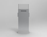 Floorstanding Ballot Box Metal Suggestion Box Election Kiosk Donation Collection Unique Lock/Keys  Silver Gray 119577