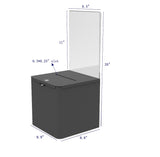 Locking Metal Ballot Box w/ 8.5" x 11" Acrylic Header, Wall or Countertop - Black 119588