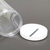 24 Clear Donation Can Fundraising Coin Plastic Jar 3.3x11.8" Fit 8.5x11 Graphics 119635-24PK