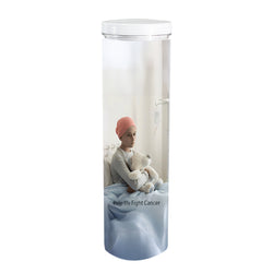 Clear Donation Can Fundraising Coin Plastic Jar 3.3x11.8" Fits 8.5x11 Graphics 119635