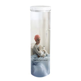 24 Clear Donation Can Fundraising Coin Plastic Jar 3.3x11.8" Fit 8.5x11 Graphics 119635-24PK