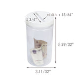 Plastic Donation Can, Holds 5.9 x 3.35 Graphics   Clear 119636