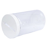 Plastic Donation Can, Holds 5.9 x 3.35 Graphics   Clear 119636