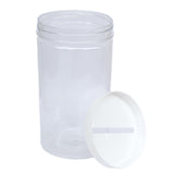 Plastic Donation Can, Holds 5.9 x 3.35 Graphics   Clear 119636