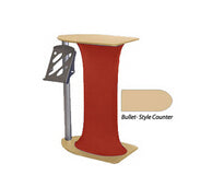 40 Tall Portable Counter w/ Stretch Wrap & Literature Pocket   Red 119645