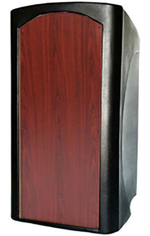 Outdoor Podium for Floor, Plastic Black with Cherry Panel 119649