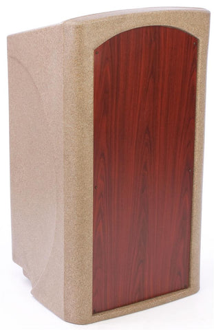 Outdoor Podium for Floor, Plastic   Beige with Cherry Panel 119651