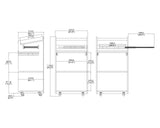 25X20X46" Multimedia Podium Wheels & Side Shelf Conference Church Pulpit Lectern 119694