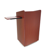25X20X46" Multimedia Podium Wheels & Side Shelf Conference Church Pulpit Lectern 119694