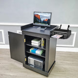 28X20X44" Mobile Multi-media Work Station Slide-Out Shelf Storage Cabinet 119699