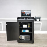 28X20X44" Mobile Multi-media Work Station Slide-Out Shelf Storage Cabinet 119699