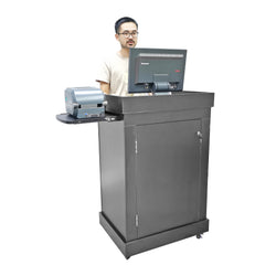 28X20X44" Mobile Multi-media Work Station Slide-Out Shelf Storage Cabinet 119699