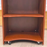 25x20x45.4  Mobile Podium Lectern Rolling Presentation Stand Cherry MDF 119709
