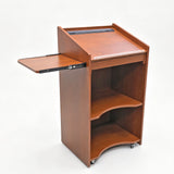 25x20x45.4  Mobile Podium Lectern Rolling Presentation Stand Cherry MDF 119709