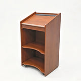 25x20x45.4  Mobile Podium Lectern Rolling Presentation Stand Cherry MDF 119709