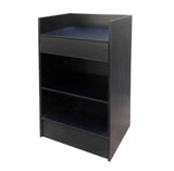 FixtureDisplays Black Cash Wrap Cash Register Stand w/ Adjustable Storage Shelf